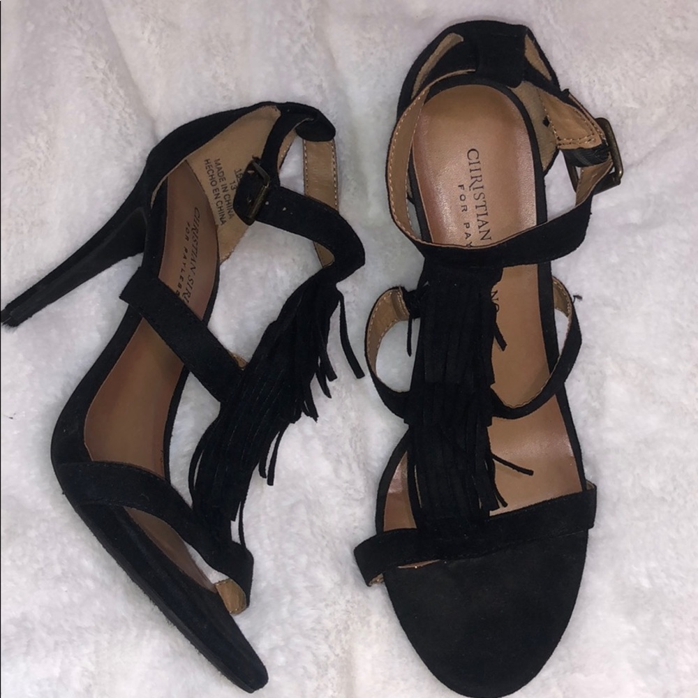 Christian Siriano fringe heels